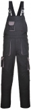 Salopeta cu pieptar Texo Contrast, Negru, Regular, Portwest 