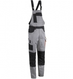 Pantalon cu pieptar, gri / negru / portocaliu, Comfort, Rock Safety 
