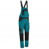 Pantalon cu pieptar, verde / negru, Comfort, Rock Safety 