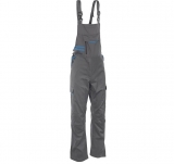 Pantaloni cu pieptar, gri / albastru deschis, Rock Worker, Rock Safety 