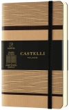 Caiet cu elastic Tatami 9 x 14 cm, Beige Cappucino, patratele Castelli