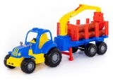 Jucarie Tractor si remorca cu lemne 44815 Hardy Polesie