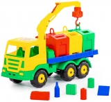 Jucarie Masina de Salubrizare cu containere 44181, SuperTruck Wader Polesie