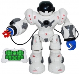 Robot cu telecomanda RC si AC, 35 cm, culoare alb/gri, Police Assault