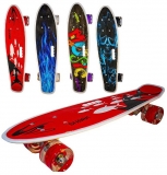 Placa skateboard cu roti silicon cu led, diverse modele 