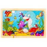 Puzzle din lemn, 24 piese, Lumea Subacvatica 1 