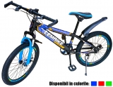 Bicicleta sport, ghidon coarne, aparatoare fata/spate, roti 20 inch, diverse culori