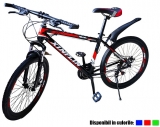 Bicicleta sport, ghidon coarne, aparatoare fata/spate, roti 24 inch, diverse culori