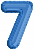 Balon, folie de aluminiu, culoare albastru, cifra 7, 40 cm 