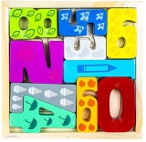 Puzzle din lemn, Tetris Cifre 