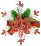 Ornament Craciun, model Fulg de nea, 15 cm 
