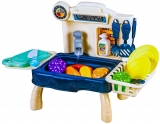 Set de joaca bucatarie, cu baterii, 36 piese, 41 x 22 x 28 cm 
