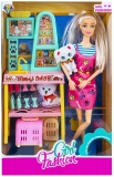 Papusa cu accesorii salon animale Girl Fashion 