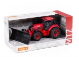 Jucarie tractor cu plug deszapezire negru, 31 x 15 x 15 cm, Polesie 