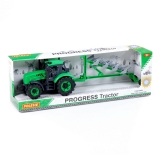Jucarie tractor cu plug, cu frictiune, 46 x 12 x 15 cm, Polesie 