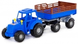 Jucarie tractor cu remorca, 44 x 13 x 14 cm, Polesie 
