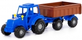 Jucarie Tractor cu remorca, Altay, 58 x 17 x 18 cm, Polesie 