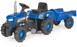 Tractor cu pedale si remorca, Albastru, 53 x 143 x 45 cm Dolu 