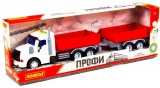 Camion + Remorca rosie cu lumini si sunet, Polesie