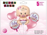 Set baloane, Girl, folie aluminiu, Roben Toys