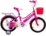 Bicicleta copii, portbagaj, aparatori, roti ajutatoare, 16 inch, diverse culori
