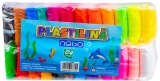 Plastilina 24 culori si 3 cutite plastic de modelaj Nebo