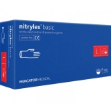 Manusi nitril nepudrate, albastru Nitrylex, marimea L, 100 buc/set, Mercator