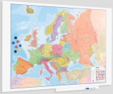 Whiteboard Skinmap magnetic, suprafata lacuita, fara cadru, modular, harta Europei, 100 x 150 cm Rocada