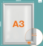 Rama pentru perete NOBO, aluminiu, cu click, A3, gri