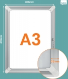 Rama pentru perete NOBO Premium Plus, aluminiu, cu cheie, A3, gri