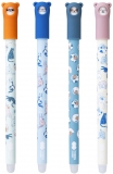 Roller gel cu rescriere, 0.5 mm, gel albastru, Cats, diverse culori, Happy Color
