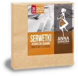 Servetele de masa 33 x 33 cm, somon pastel, 3 str. 20 buc/set Ana