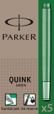 Rezerva stilou 5 bucati/set Parker Quink Ink green