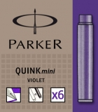 Rezerva stilou 6 bucati/set Parker Quink mini Ink purple