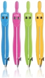 Compas inox, diverse culori S-Cool