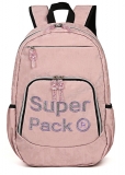 Ghiozdan pete roz 45 cm Superpack S-Cool