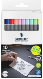 Set marker Schneider cu varf pensula, Paint-It 070, 10 buc/set