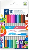 Carioci 2 varfuri, culori diferite, 10 buc/set Staedtler 