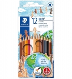 Creioane colorate Noris People of the World, 12 culori/set Staedtler