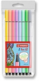 Carioca Pen 68, 1 mm, culori pastelate 8 buc/set Stabilo