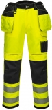 Pantaloni de lucru Hi-Vis holster, galben/negru, 28, small, PW3, Portwest