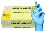 Manusi nitril albastre, fara pudra, marimea L, 100 buc/set Top Glove 