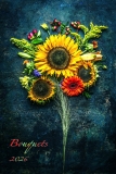 Calendar cu imagini Bouquets, 31.5 x 48 cm, 12 file, 2026