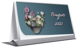 Calendar de birou Bouquets, 21 x 10 cm, 6 file, 2023