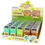 Radiera Tochain cu rola de curatare, capybara, diverse culori, 30 buc/display