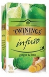 Ceai infuzie cu ghimbir si limeta 20 pilcuri Infuso Ginger Lime Twinings