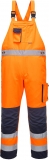 Salopeta cu pieptar Hi-Vis, portocaliu/navy, L, regular, Dijon, Portwest