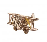 Puzzle 3D, lemn, mecanic Mini-Biplane, 249 piese, Ugears