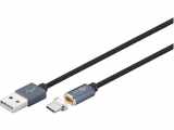 Cablu USB cu mufa magnetica microusb 1.2 m Goobay