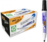 Marker negru pentru tabla alba Velleda, 12 buc/cutie Bic